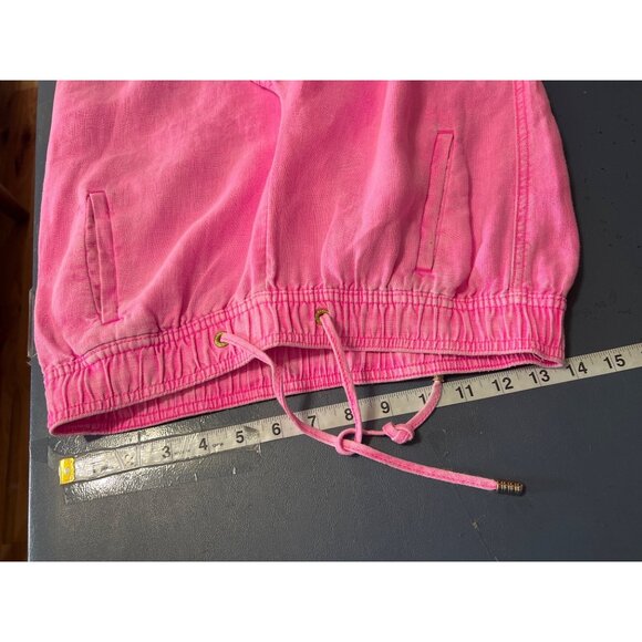 Lilly Pulitzer Linen Pants XS Pink Drawstring Beach Boho Chic Resort - Picture 2 of 11